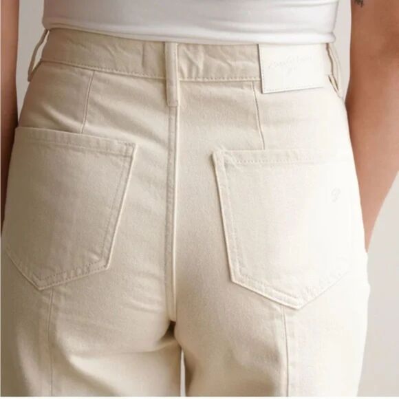 Carly Jean Los Angeles Jaymee Stone Vintage Wide Leg Jeans in Natural Size 9 - Picture 3 of 12